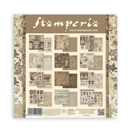 Stamperia Scrapbooking Pad 10 sheets cm 30,5x30,5 (12"x12") - Old Lace