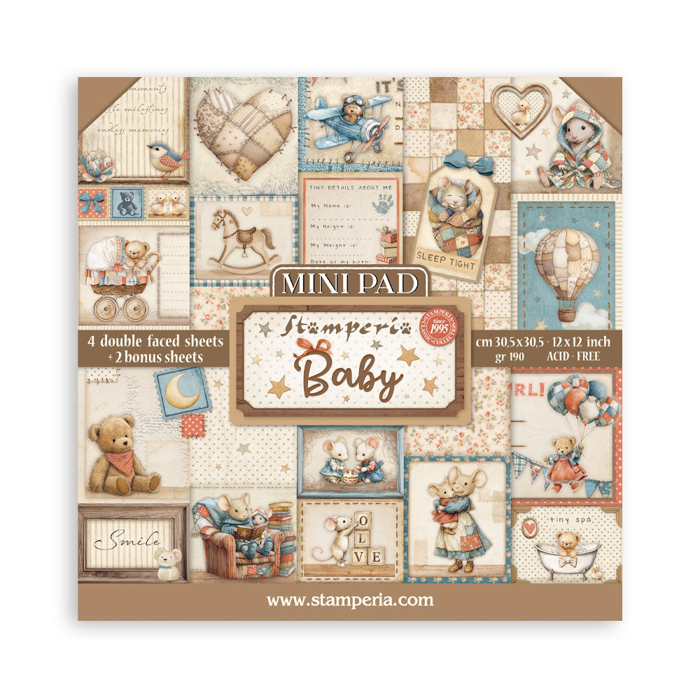 Stamperia Baby 12×12 Inch Mini Pad (SBBM001)