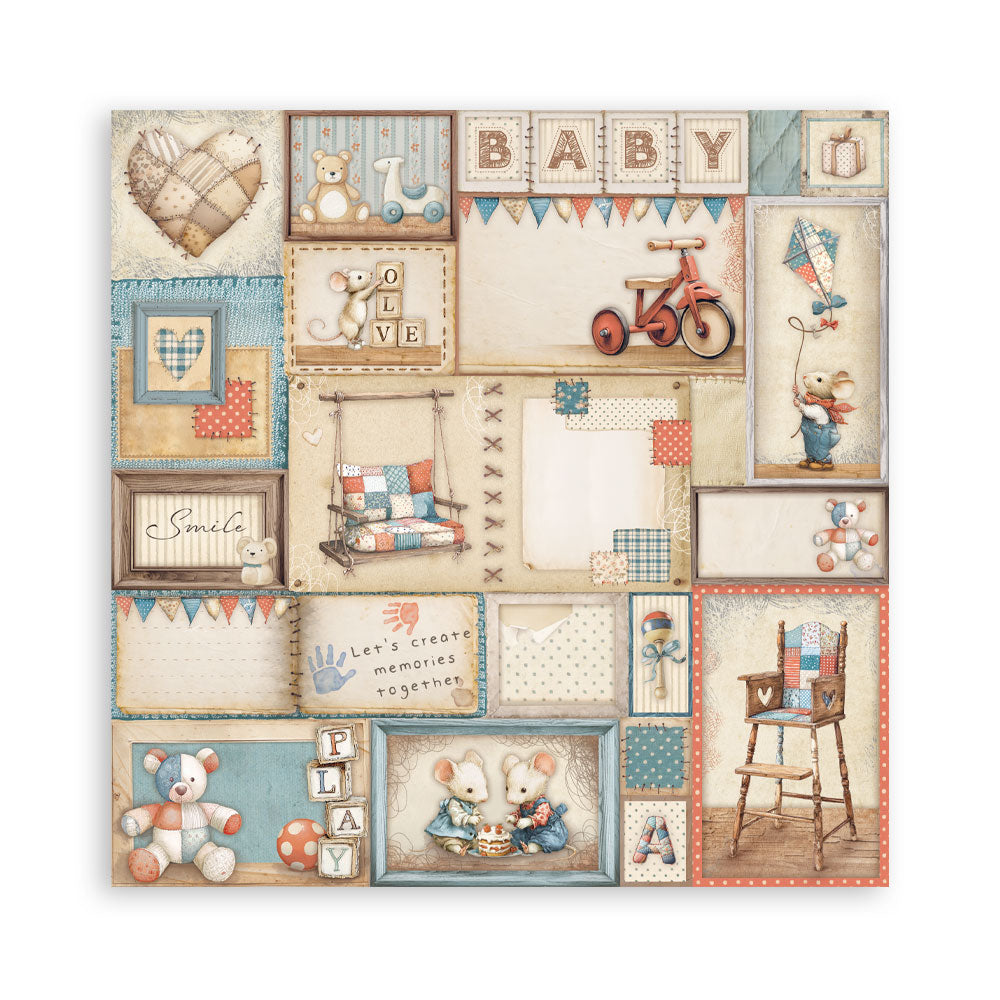 Stamperia Baby 8×8 Inch Mini Pad (SBBMS001)