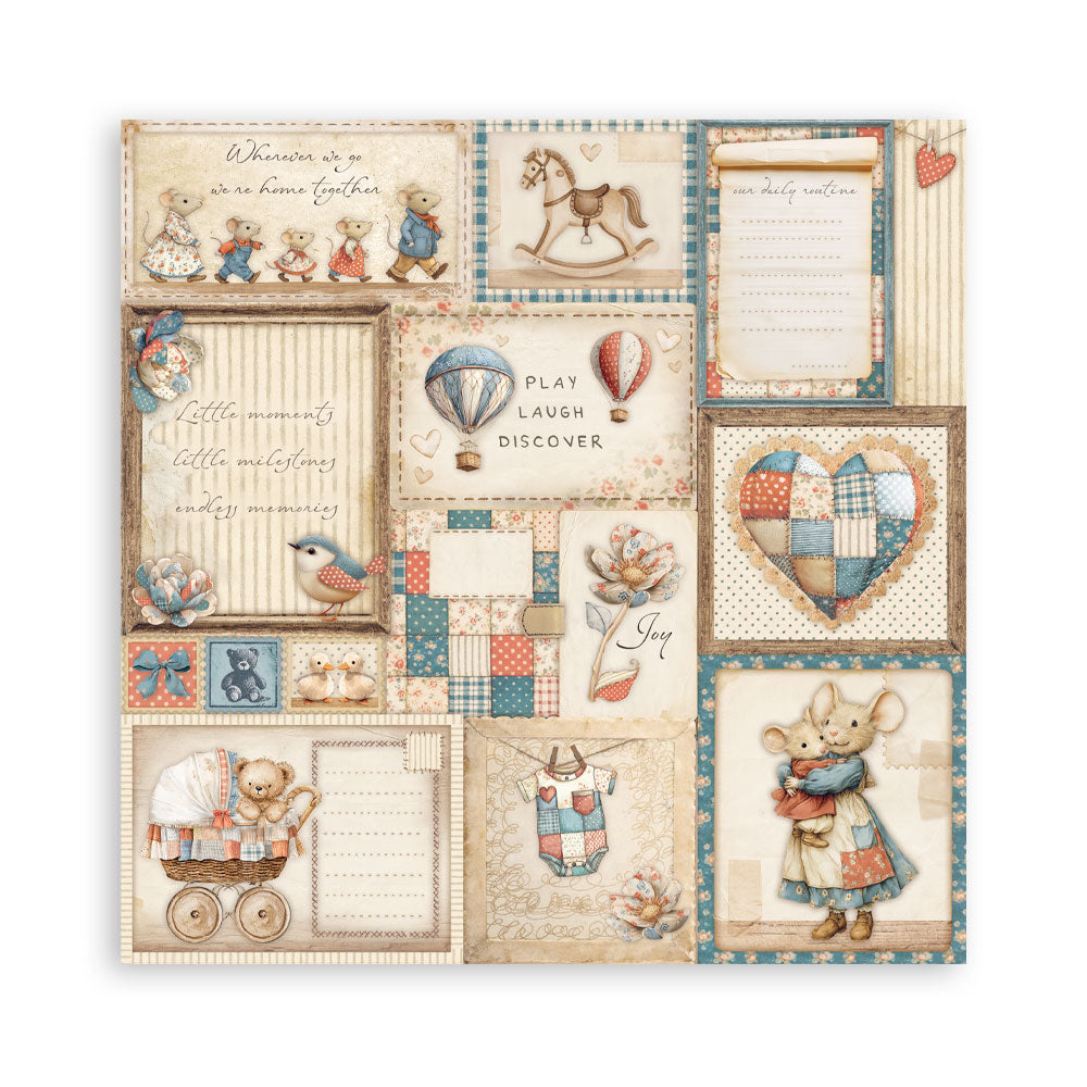 Stamperia Baby 8×8 Inch Mini Pad (SBBMS001)