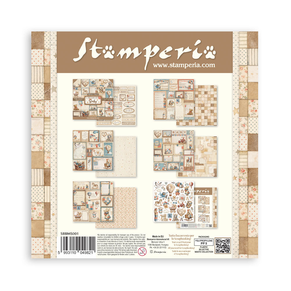 Stamperia Baby 8×8 Inch Mini Pad (SBBMS001)