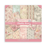 Stamperia Scrapbooking Small Pad 10 sheets cm 20,3X20,3 (8"X8") - Shabby Rose SBBS107