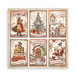 Stamperia Scrapbooking Small Pad 10 sheets cm 20,3X20,3 (8"X8") - Gear up to Christmas SBBS110