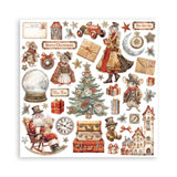 Stamperia Scrapbooking Small Pad 10 sheets cm 20,3X20,3 (8"X8") - Gear up to Christmas SBBS110