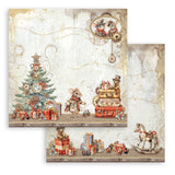 Stamperia Scrapbooking Small Pad 10 sheets cm 20,3X20,3 (8"X8") - Gear up to Christmas SBBS110