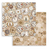 Stamperia Scrapbooking Small Pad 10 sheets cm 20,3X20,3 (8"X8") Backgrounds Selection - Gear up for Christmas SBBS111