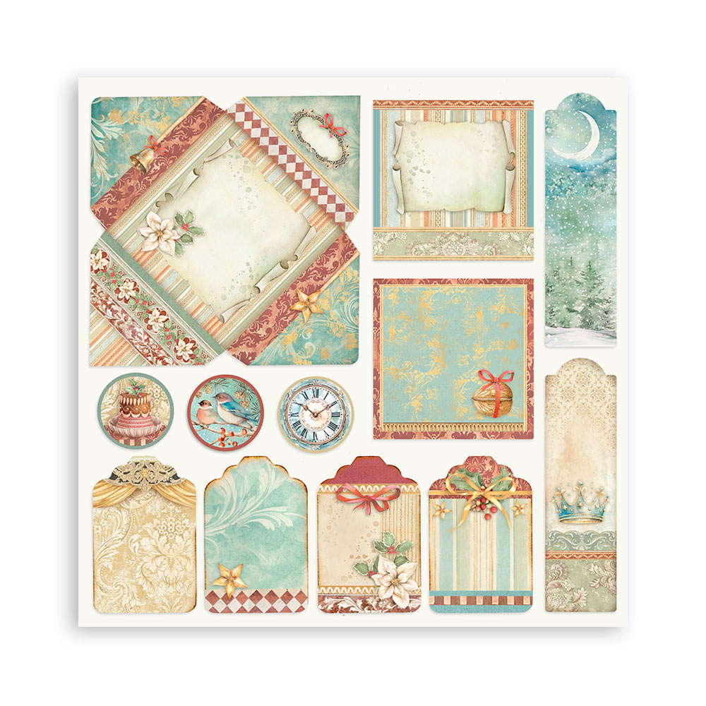 Stamperia Scrapbooking Small Pad 10 sheets cm 20,3X20,3 (8"X8") - The Nutcracker SBBS112