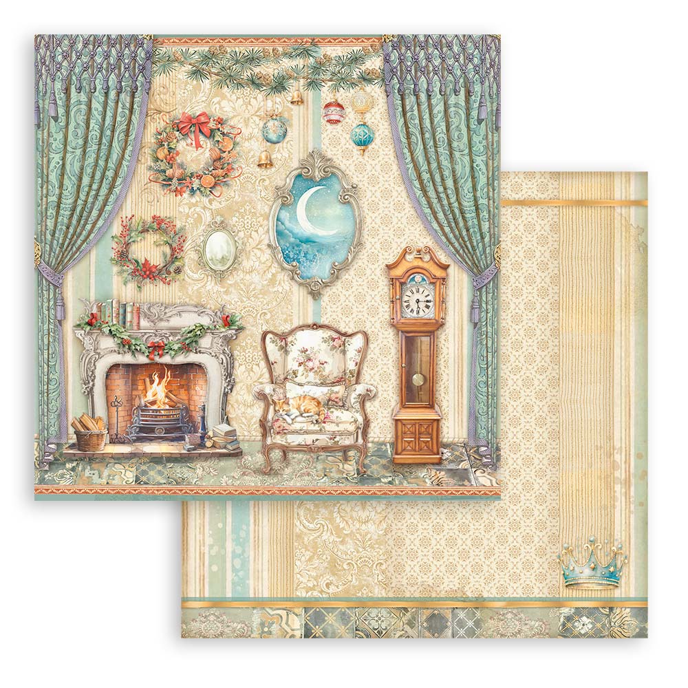 Stamperia Scrapbooking Small Pad 10 sheets cm 20,3X20,3 (8"X8") - The Nutcracker SBBS112