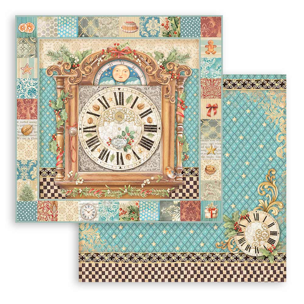 Stamperia Scrapbooking Small Pad 10 sheets cm 20,3X20,3 (8"X8") - The Nutcracker SBBS112