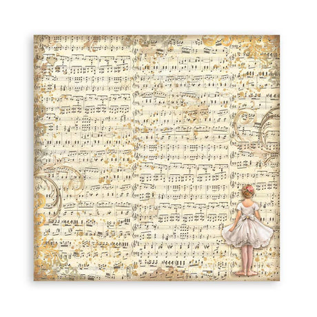 Stamperia Scrapbooking Small Pad 10 sheets cm 20,3X20,3 (8"X8") Backgrounds Selection - The Nutcracker SBBS113