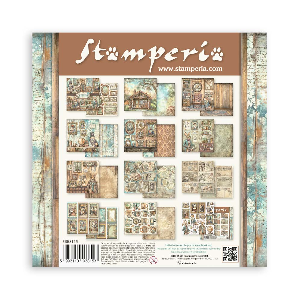 Stamperia Scrapbooking Small Pad 10 sheets cm 20,3X20,3 (8"X8") - Alterego