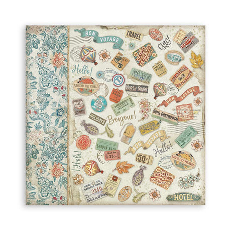 Stamperia Art of Travelling 8x8 Inch Paper Pack (SBBS120)