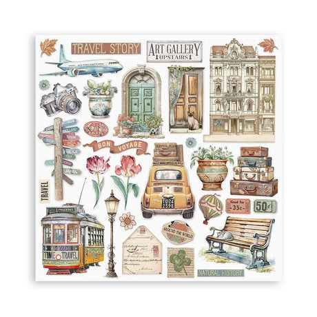 Stamperia Art of Travelling 8x8 Inch Paper Pack (SBBS120)