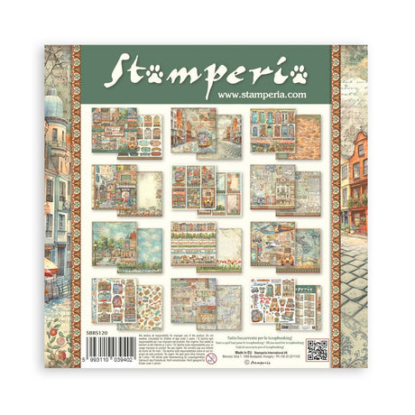Stamperia Art of Travelling 8x8 Inch Paper Pack (SBBS120)