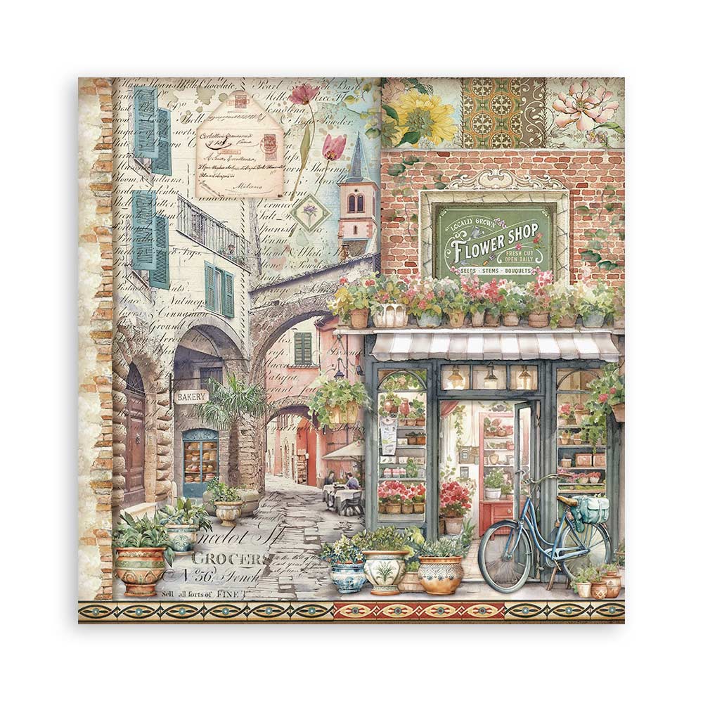 Stamperia Art of Travelling 8x8 Inch Paper Pack (SBBS120)