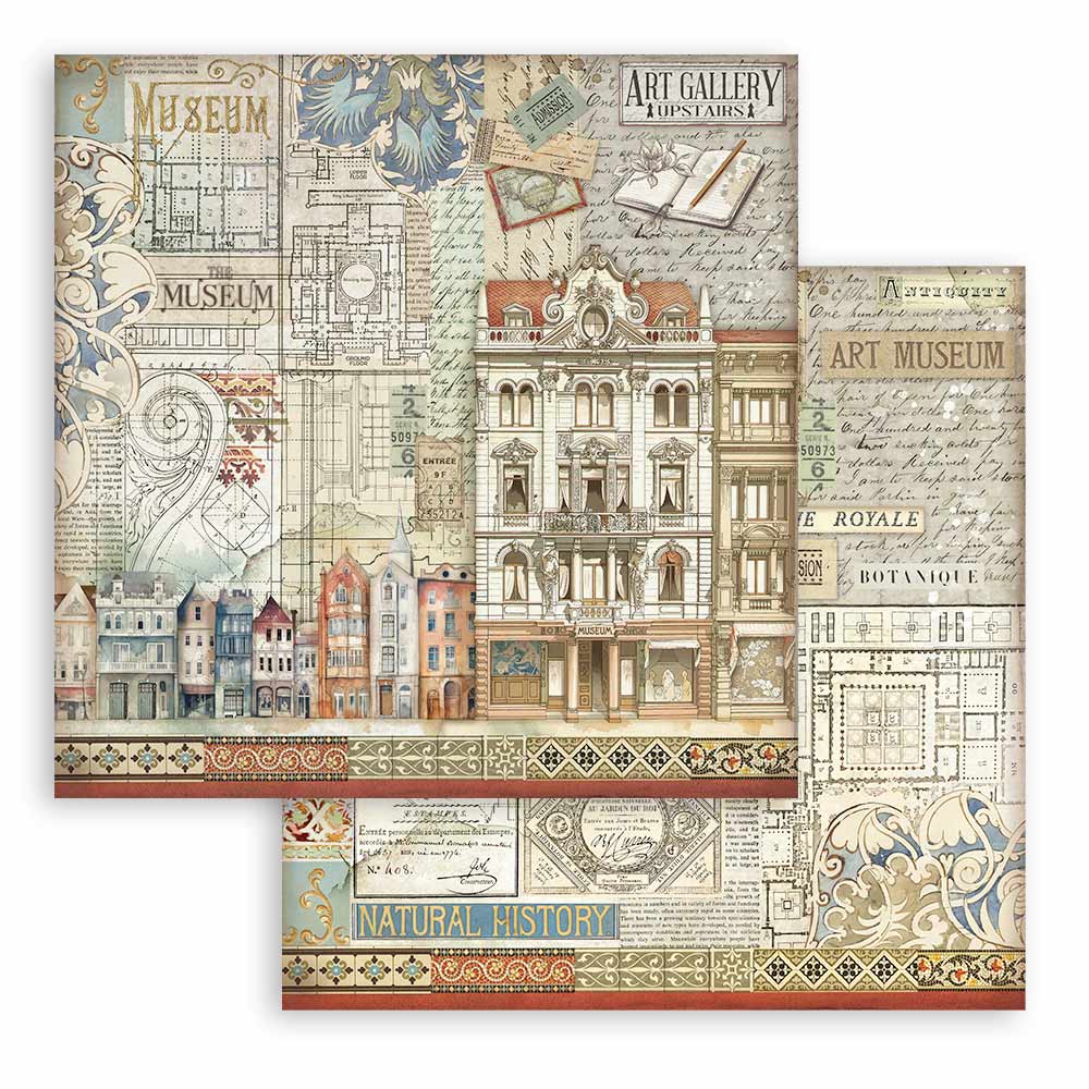 Stamperia Art of Travelling 8x8 Inch Paper Pack (SBBS120)