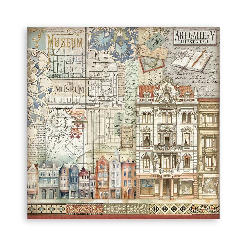 Stamperia Art of Travelling 8x8 Inch Paper Pack (SBBS120)