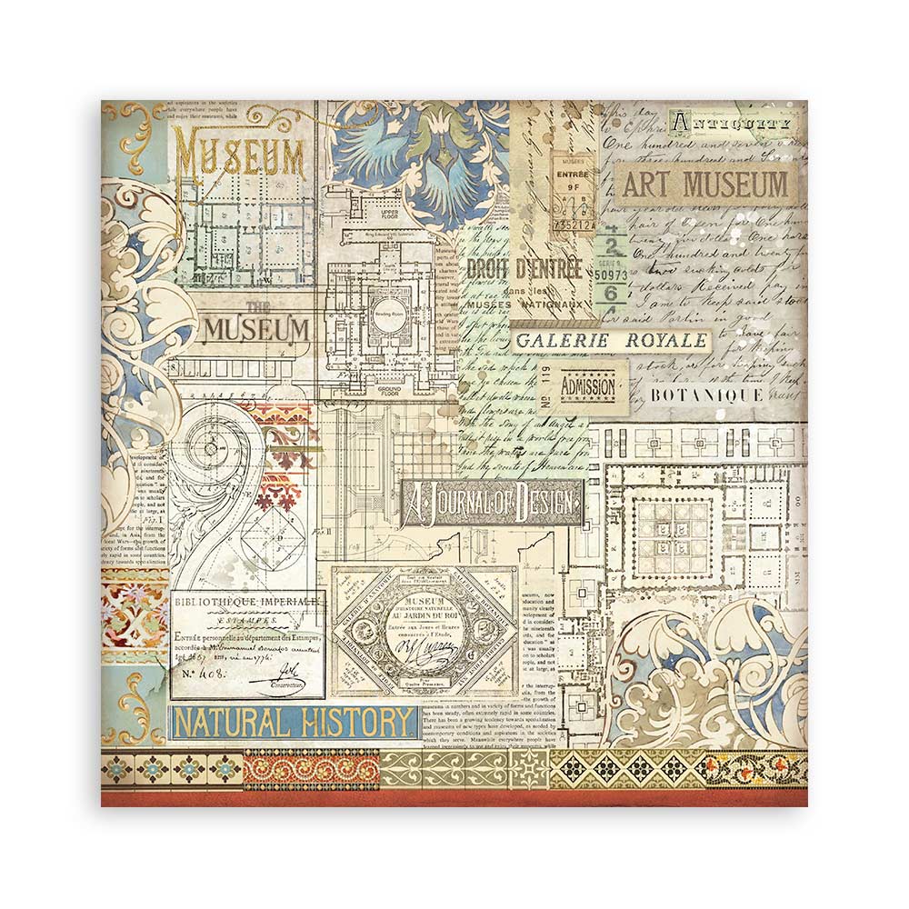 Stamperia Art of Travelling 8x8 Inch Paper Pack (SBBS120)