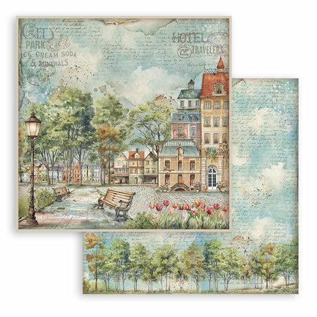 Stamperia Art of Travelling 8x8 Inch Paper Pack (SBBS120)