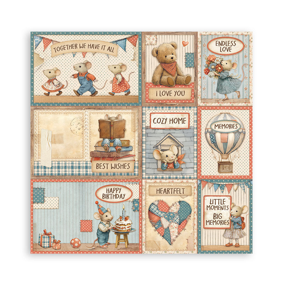 Stamperia Family 8×8 Inch Paper Pack (SBBS137)
