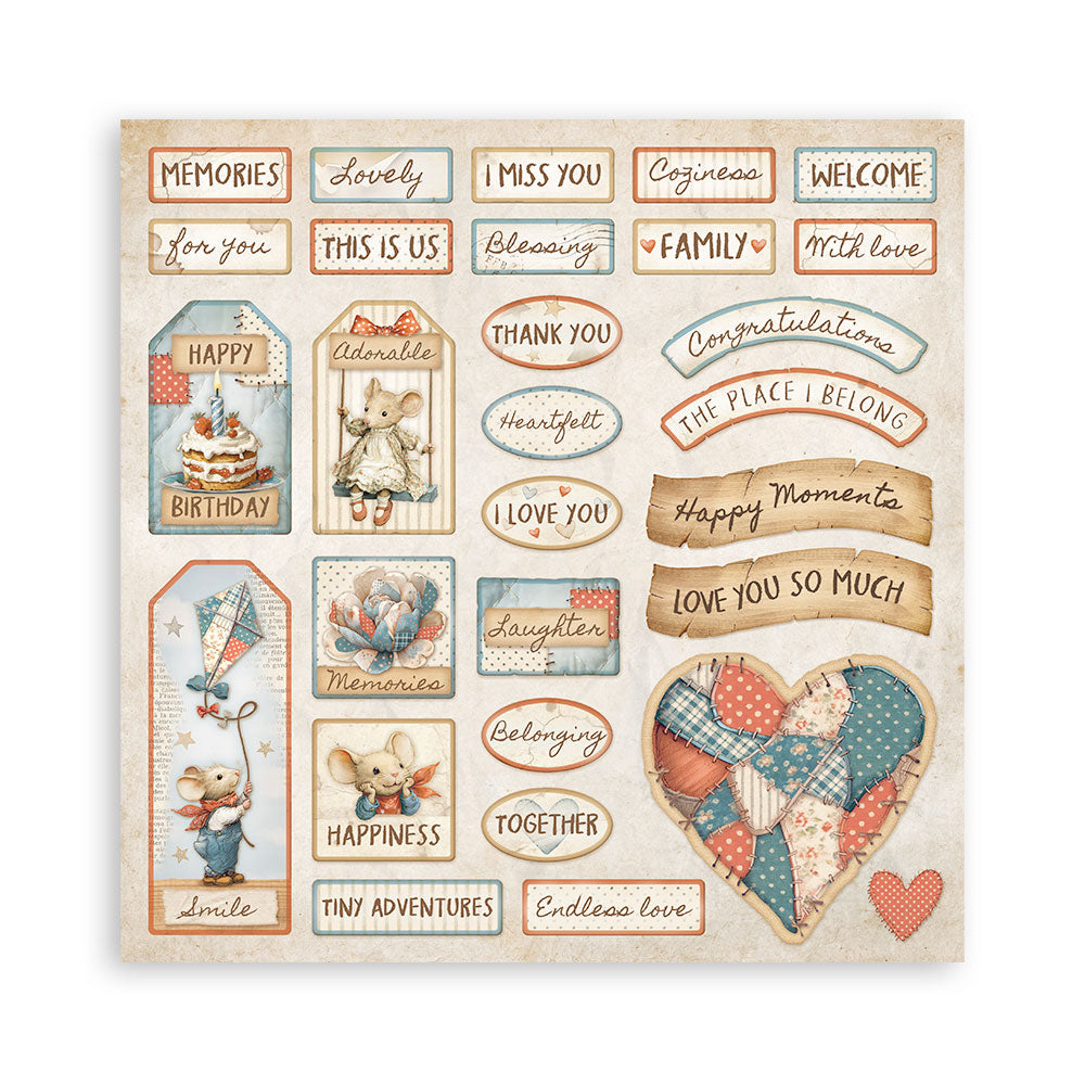 Stamperia Family 8×8 Inch Paper Pack (SBBS137)