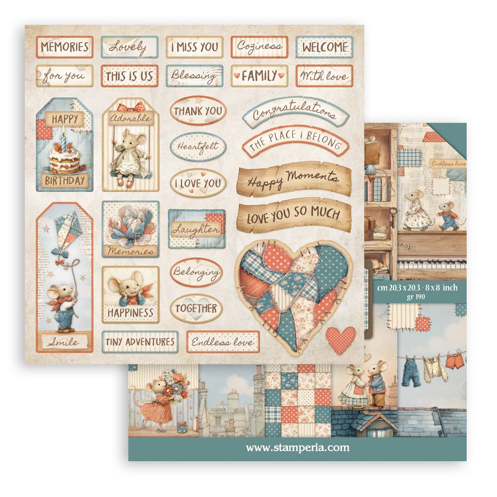 Stamperia Family 8×8 Inch Paper Pack (SBBS137)