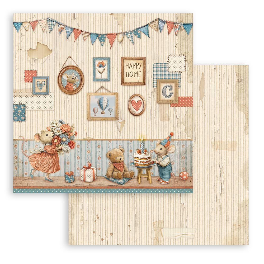 Stamperia Family 8×8 Inch Paper Pack (SBBS137)