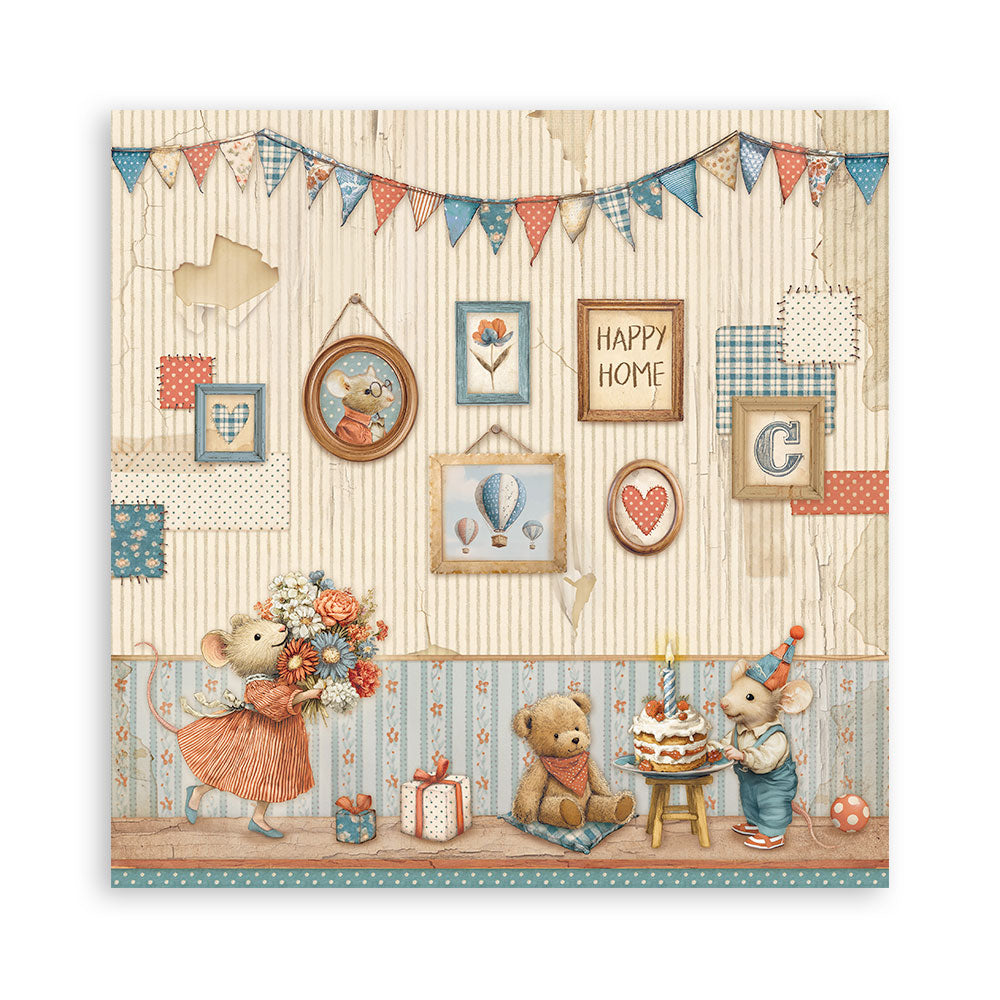 Stamperia Family 8×8 Inch Paper Pack (SBBS137)
