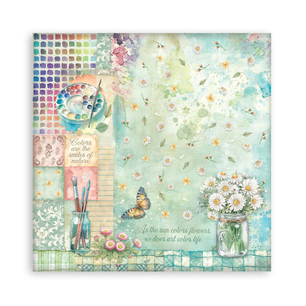 Stamperia Daisy Art 8x8 Inch Paper Pack (SBBS138)