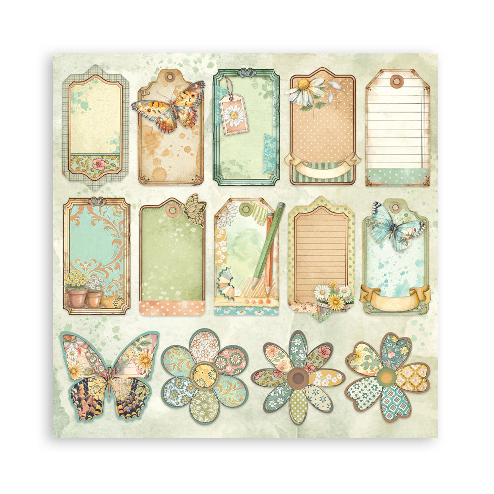 Stamperia Daisy Art 8x8 Inch Paper Pack (SBBS138)