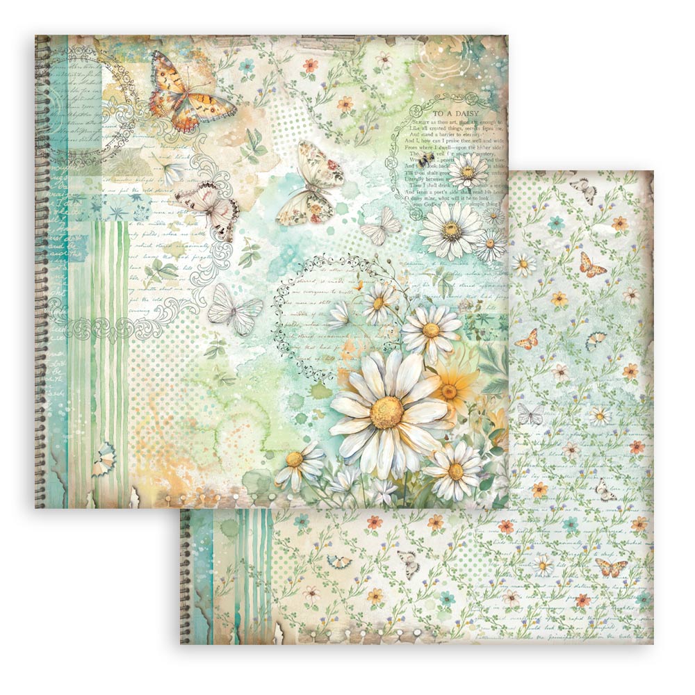Stamperia Daisy Art 8x8 Inch Paper Pack (SBBS138)