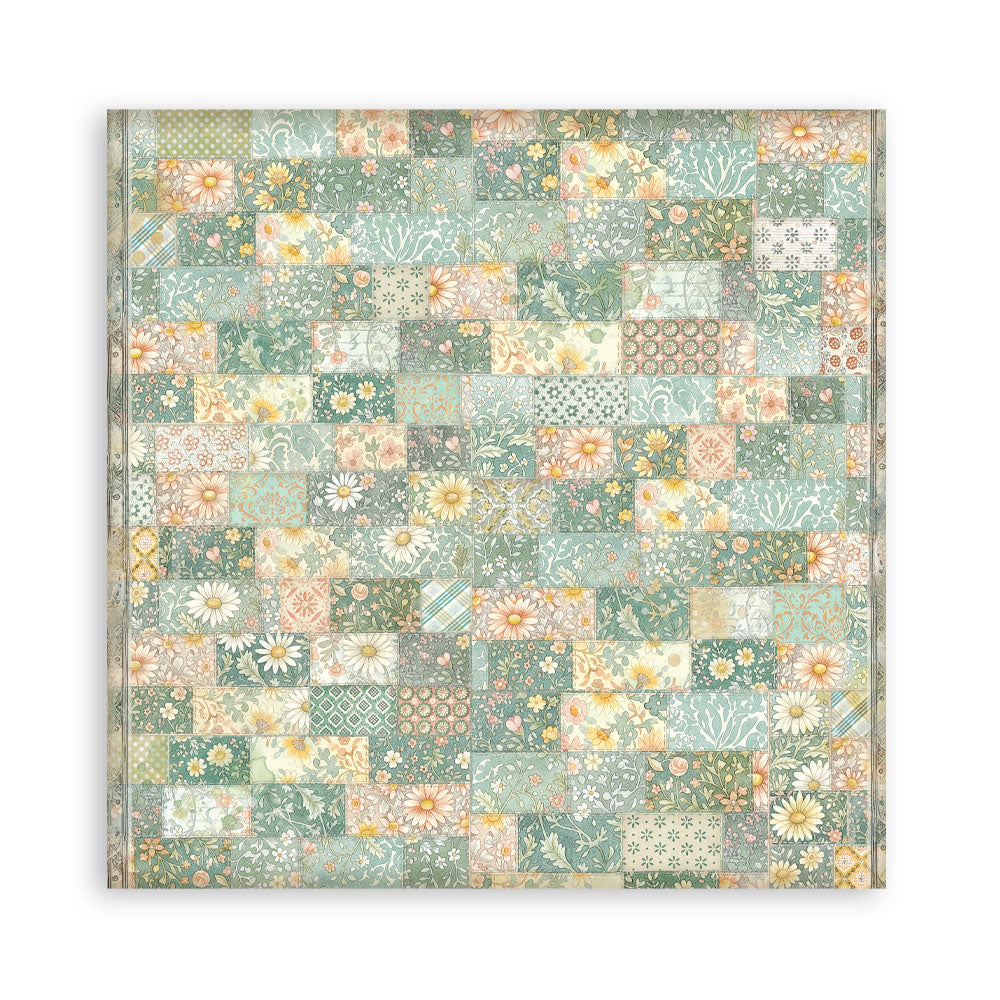 Stamperia Daisy Art 8x8 Inch Paper Pack Maxi Background Selection (SBBS139)