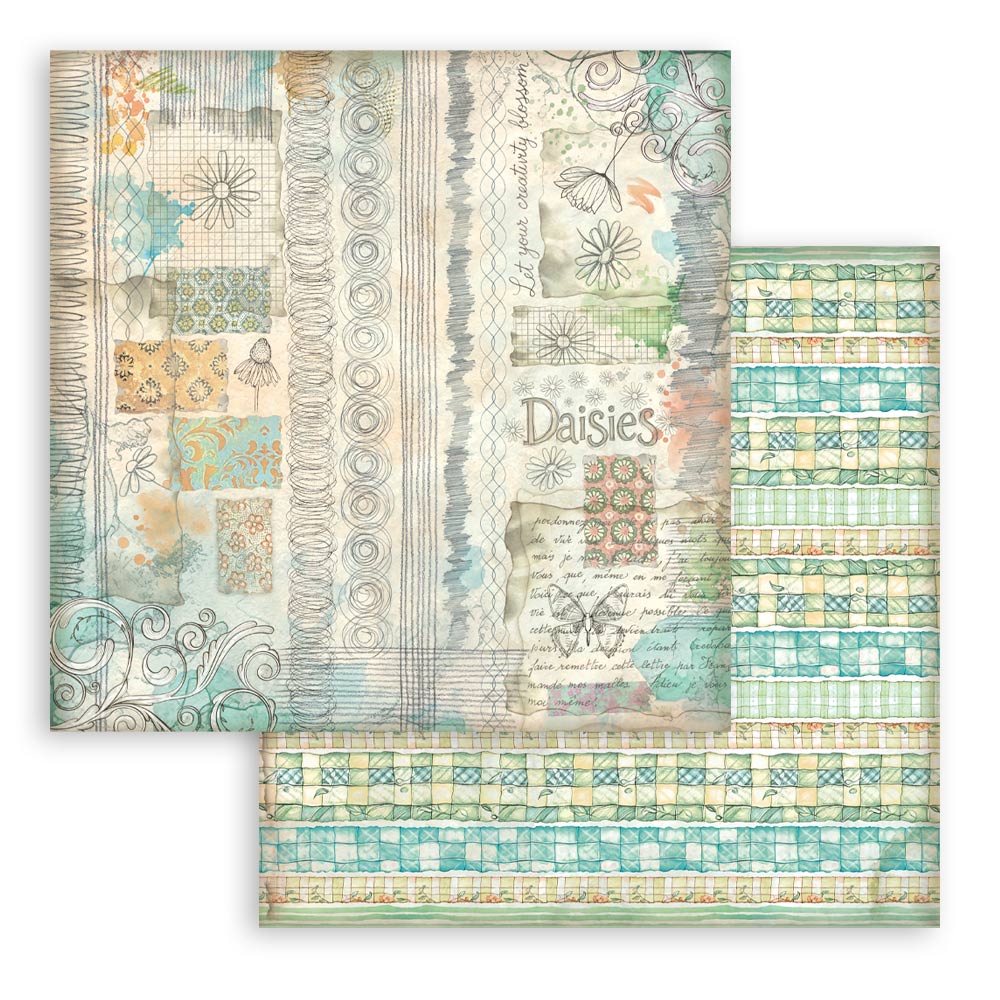 Stamperia Daisy Art 8x8 Inch Paper Pack Maxi Background Selection (SBBS139)