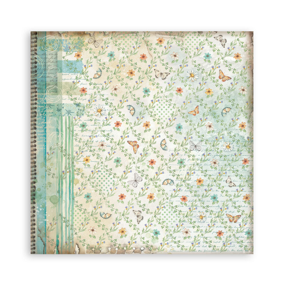 Stamperia Daisy Art 8x8 Inch Paper Pack Maxi Background Selection (SBBS139)