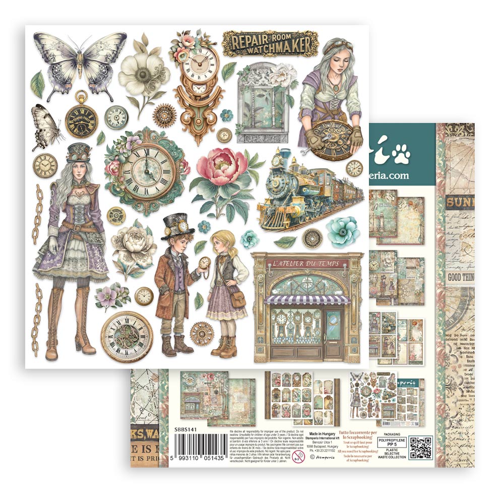 Stamperia Gardens of Time 8x8 Paper Pack (SBBS141)