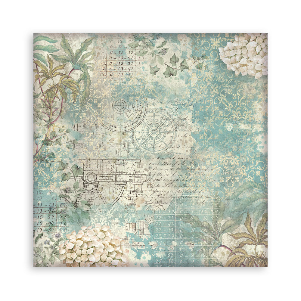 Stamperia Gardens of Time 8x8 Maxi Background Pad (SBBS142)