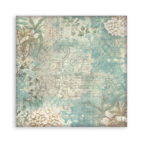 Stamperia Gardens of Time 8x8 Maxi Background Pad (SBBS142)
