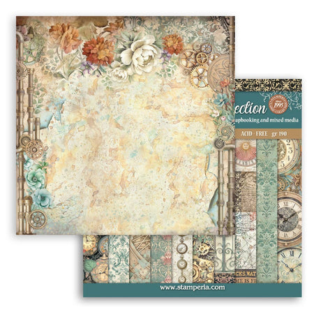 Stamperia Gardens of Time 8x8 Maxi Background Pad (SBBS142)
