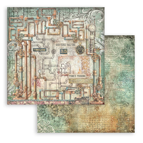 Stamperia Gardens of Time 8x8 Maxi Background Pad (SBBS142)