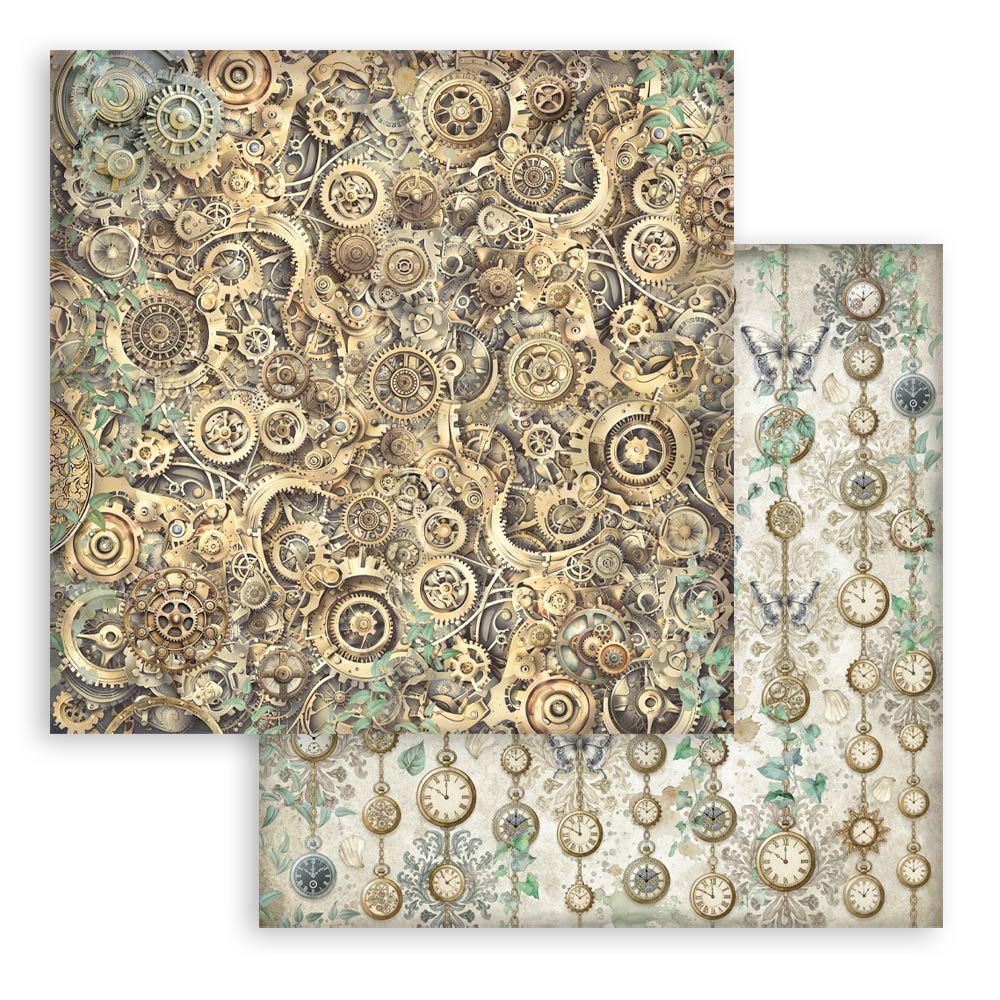 Stamperia Gardens of Time 8x8 Maxi Background Pad (SBBS142)