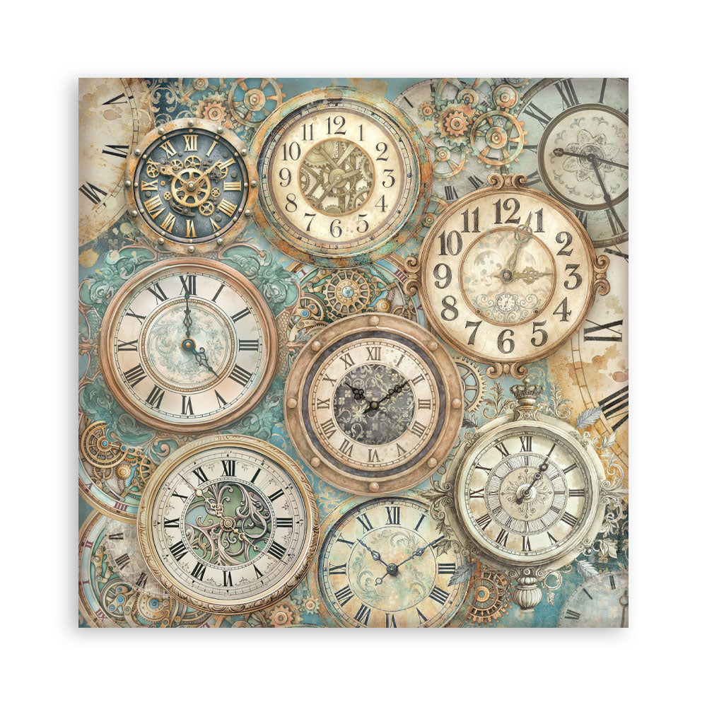 Stamperia Gardens of Time 8x8 Maxi Background Pad (SBBS142)