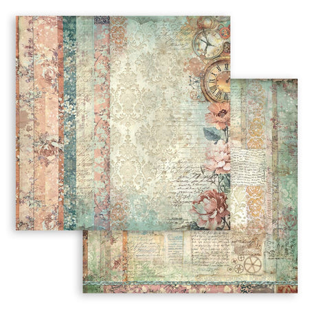 Stamperia Gardens of Time 8x8 Maxi Background Pad (SBBS142)