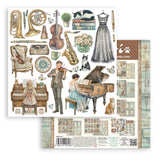 Stamperia Symphony 8x8 Inch Paper Pack by Sara Alcobendas (SBBS144)