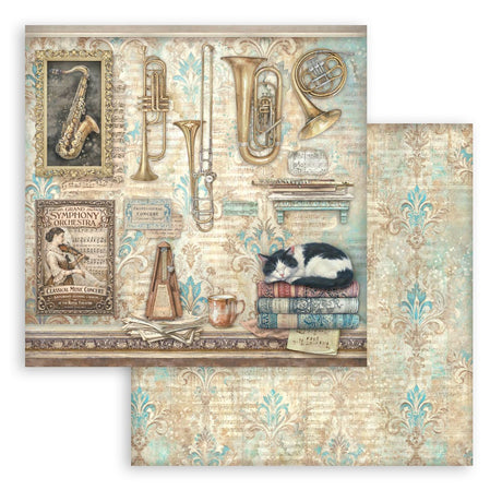Stamperia Symphony 8x8 Inch Paper Pack by Sara Alcobendas (SBBS144)