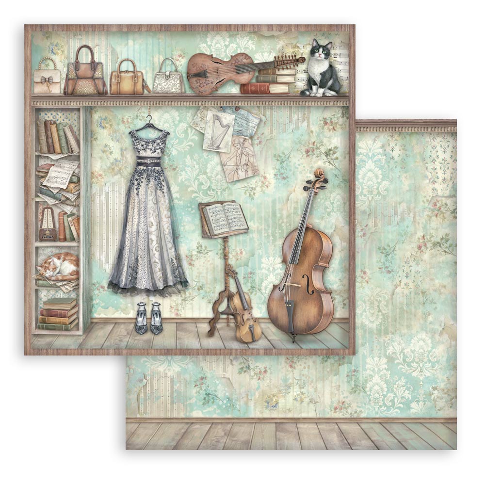 Stamperia Symphony 8x8 Inch Paper Pack by Sara Alcobendas (SBBS144)