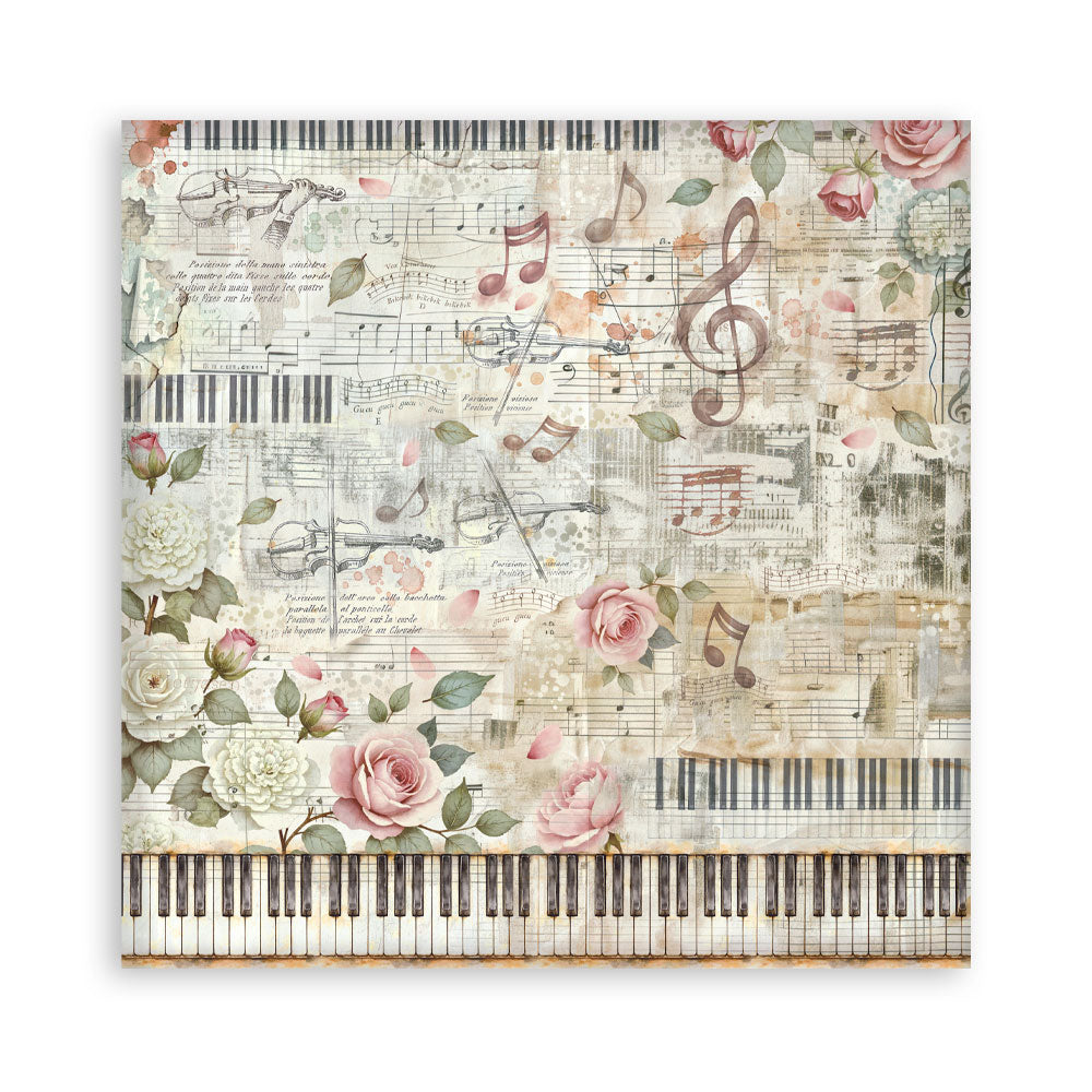 Stamperia Symphony 8x8 Inch Paper Pack Maxi Background Selection by Sara Alcobendas (SBBS145)