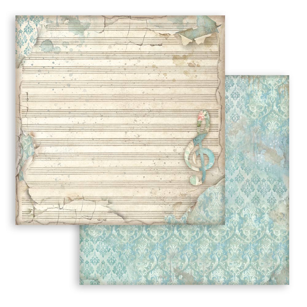 Stamperia Symphony 8x8 Inch Paper Pack Maxi Background Selection by Sara Alcobendas (SBBS145)