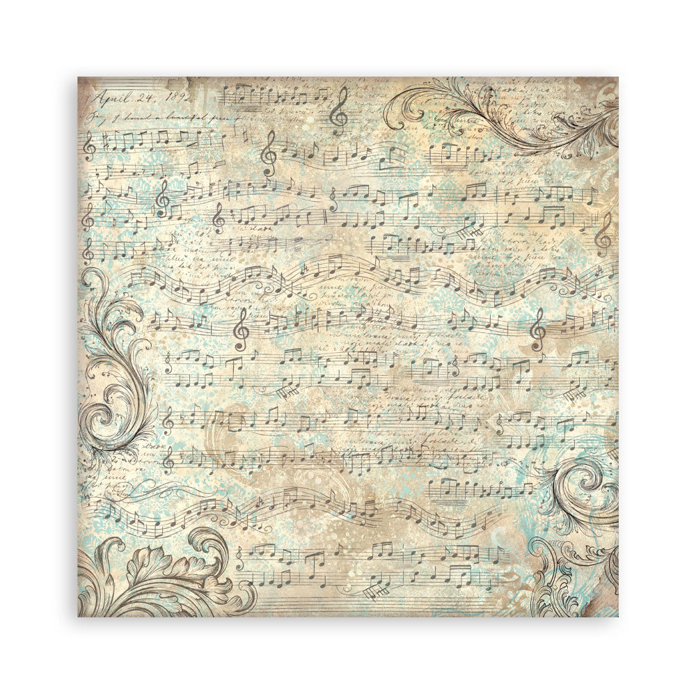 Stamperia Symphony 8x8 Inch Paper Pack Maxi Background Selection by Sara Alcobendas (SBBS145)