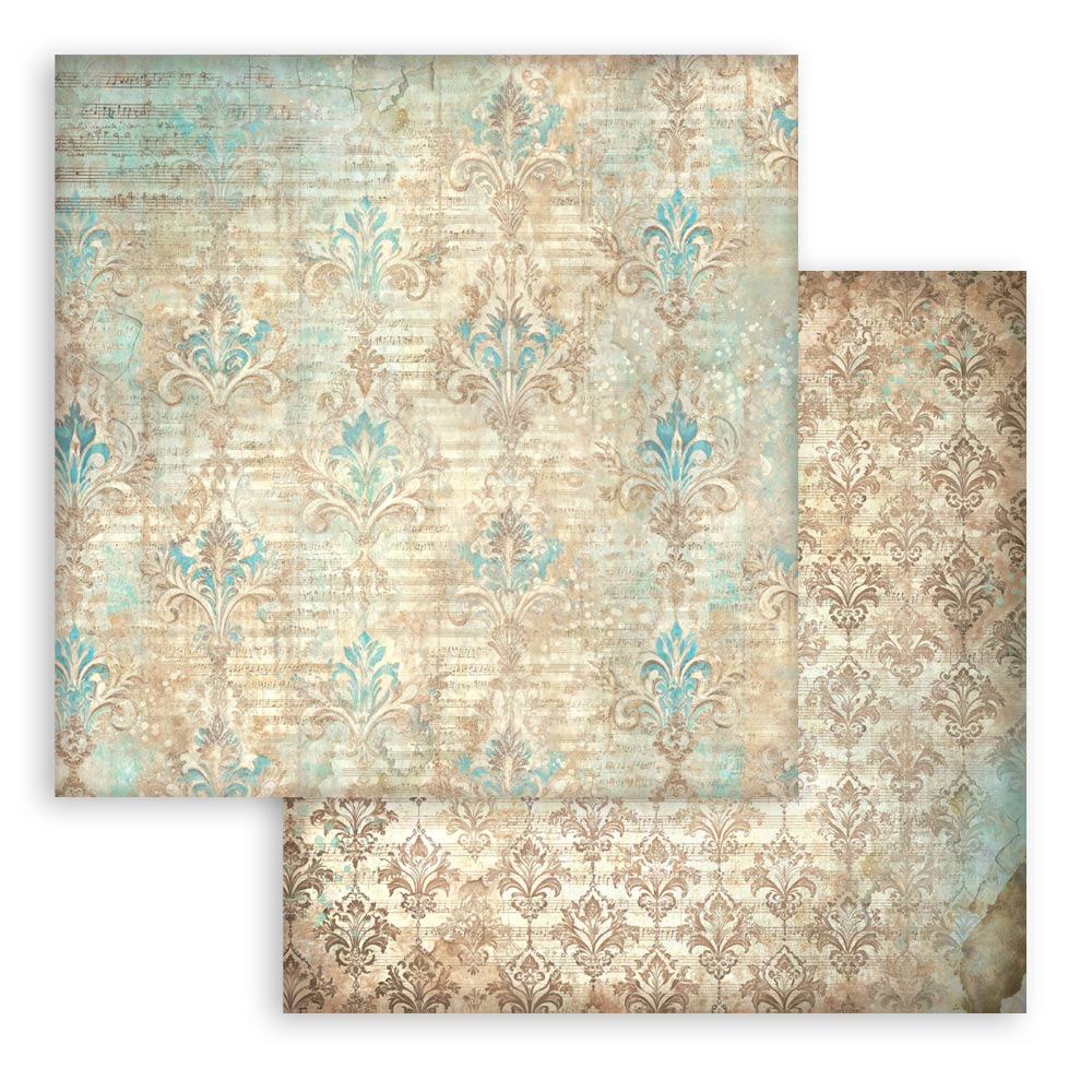 Stamperia Symphony 8x8 Inch Paper Pack Maxi Background Selection by Sara Alcobendas (SBBS145)