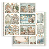 Stamperia White Christmas 8 x 8 Inch Paper Pack by Cristina Radovan - SBBS146